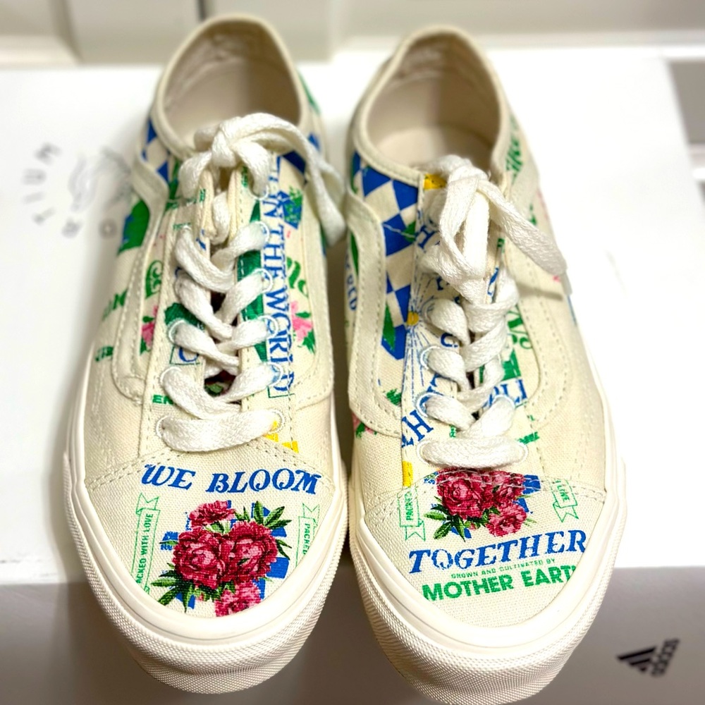 Vans Old Skool Tapered Eco theory Positivity shoes earth flowers recycle worn 1x